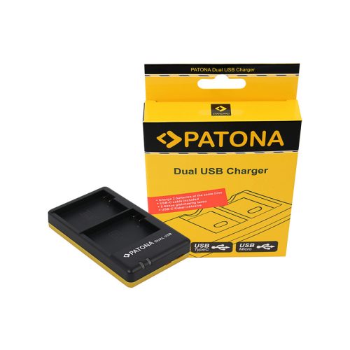 Patona Nikon EN-EL15 Dual gyorstöltő USB-C kábellel