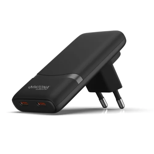 Patona Platinum GaN PD65W Flat Adapter (black)