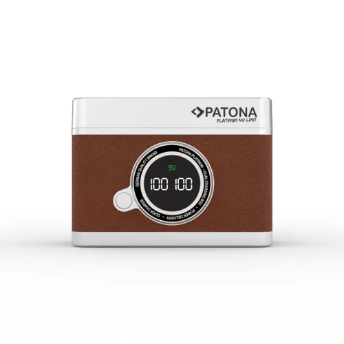 Patona Platinum Retro Dual Charger Case for Panasonic DMW-BLK22 (USB-C)