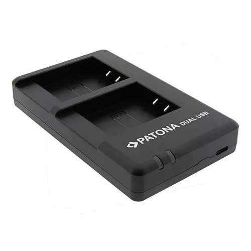 Patona 4165 dupla akkumulátortöltő Ricoh DB-120 akkumulátorhoz, USB-C kábellel