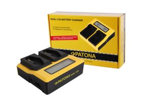 Patona Canon LP-E4 / LP-E19 Dual LCD USB töltő
