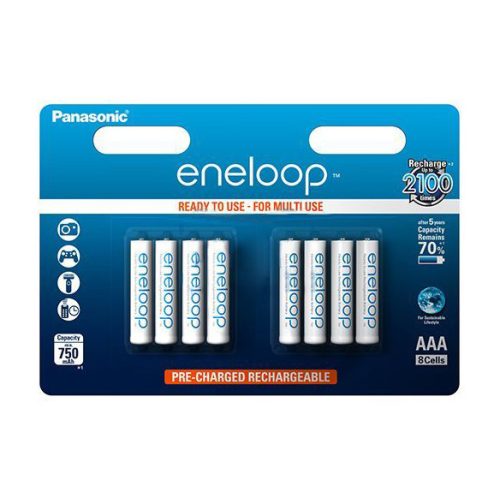 PANASONIC ENELOOP 750MAH 8XAAA AKKU