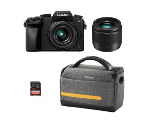   Panasonic Lumix G7 +14-42mm f/3.5-5.6 + 25mm f/1.7 + Sandisk 64GB SDXC + Hama Terra 135 szett