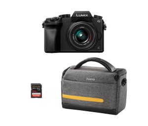   Panasonic Lumix G7 + 14-42mm f/3.5-5.6 + Sandisk 64GB SDXC + Hama Terra 135 szett