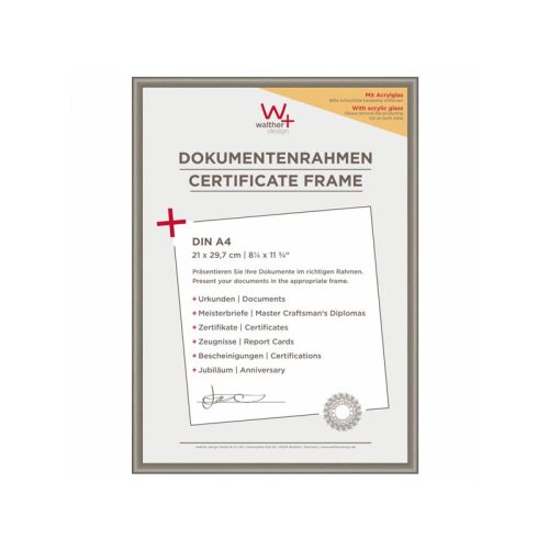 Walther New Lifestyle műanyag dokumentum keret 21x29,7 acél