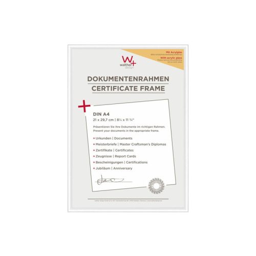 Walther New Lifestyle műanyag dokumentum keret 21x29,7 fehér