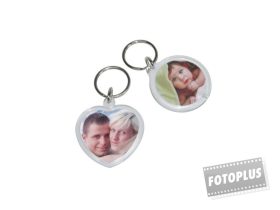 Walther Fényképes kulcstartó szív és kör 3,5x4