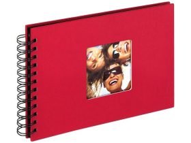 Walther Fun Spirál Album 40 fekete oldal piros