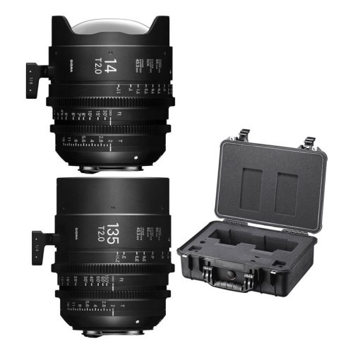 Sigma FL FF Cine 14mm + 135mm T2 FL + hordtáska készlet Sony E