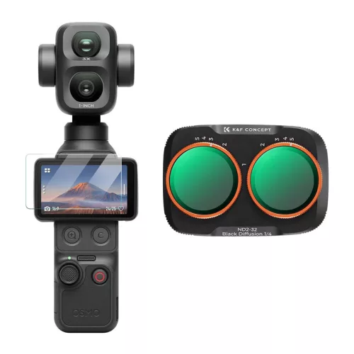 K&F Concept 2 az 1-ben ND2–32 és Black Mist 1/4 szűrő DJI Osmo Pocket 4P kamerához
