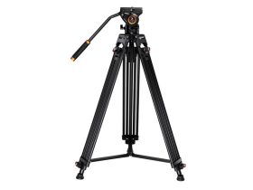   K&F Concept VA18 ikerlábas videó állvány (aluminium)+ VH081 fluid videófej