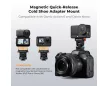 K&F Concept Plastic Cold Shoe Adapter with Magnetic Quick Mount for DJI Osmo Action 6 and Osmo Nano