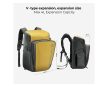K&F Concept Alpha Backpack 25L sárga fotós hátizsák