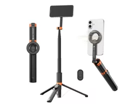   K&F Concept 1,8 m-es mágneses szelfibot univerzális telefontartóval és 1/4"-os csavarral, fekete