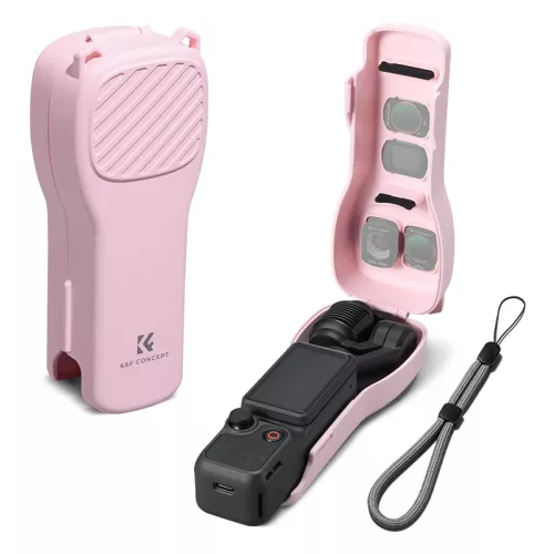 K&F Concept rózsaszín védőtok DJI Osmo Pocket 3 és Pocket 4 kamerához