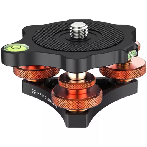 K&F Concept Tri-Wheel Tripod Leveling Base