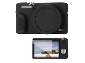   K&F Concept szilikon védőtok készlet Canon PowerShot G7 X Mark III fényképezőgéphez, fekete