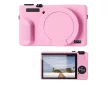 K&F Concept szilikon védőtok készlet Canon PowerShot G7 X Mark III fényképezőgéphez, rózsaszín