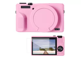   K&F Concept szilikon védőtok készlet Canon PowerShot G7 X Mark III fényképezőgéphez, rózsaszín