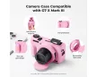 K&F Concept szilikon védőtok készlet Canon PowerShot G7 X Mark III fényképezőgéphez, rózsaszín