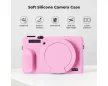 K&F Concept szilikon védőtok készlet Canon PowerShot G7 X Mark III fényképezőgéphez, rózsaszín