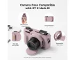 K&F Concept szilikon védőtok készlet Canon PowerShot G7 X Mark III fényképezőgéphez, szürkéslila