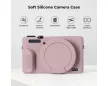 K&F Concept szilikon védőtok készlet Canon PowerShot G7 X Mark III fényképezőgéphez, szürkéslila