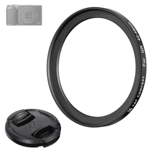 K&F Concept Ricoh GR 42-49mm adapter gyűrű + objetívsapka szett