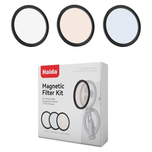 Haida magnetic filter kit for iPhone (X-Star, Blue-Streak, Golden-Streak)
