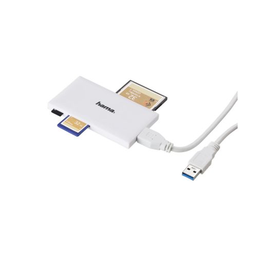 Hama USB 3.0 SUPERSPEED "SLIM" MULTI Kártyaolvasó, fehér
