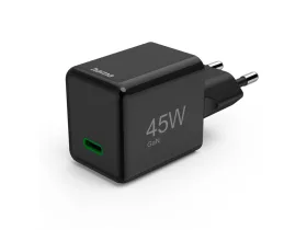 Hama GaN, USB-C, PD, 45 W super-mini fast charger black