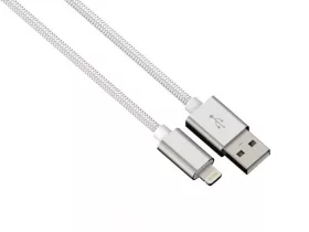 Hama Color-Line lightning aluminium kábel 1m fehér