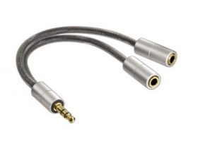 Hama elosztó adapter 3,5mm jack aluline