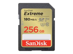   Sandisk 256GB Extreme SDXC 180mb/s / 130mb UHS-I CL10 U3 V30 memóriakártya
