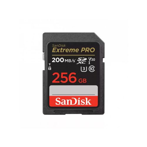 Sandisk 256GB SDXC Extreme Pro 200/140MB/s CL10 U3 V30 memóriakártya