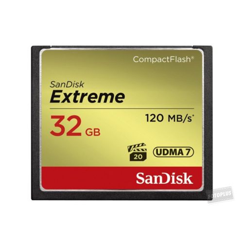 Sandisk 32 GB CF Extreme 120 MB/s olv. 85mb/s ír.
