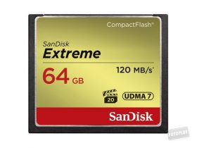 SanDisk Extreme 64GB CF memóriakártya 120MB/sec