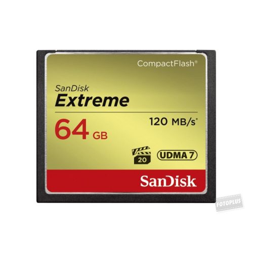 SanDisk Extreme 64GB CF memóriakártya 120MB/sec
