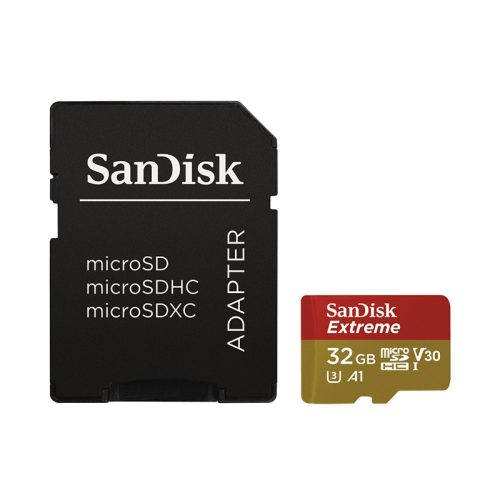 Sandisk MicroSD EXTREME 32GB memóriakártya + adapter