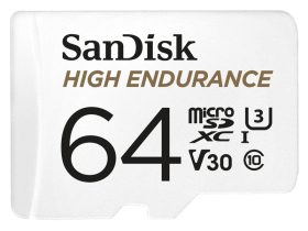   SANDISK MICRO SDXC KÁRTYA HIGH ENDURANCE 64GB,100 MB/S,C10,U3,V30