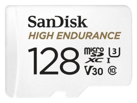   SANDISK MICRO SDXC KÁRTYA HIGH ENDURANCE 128GB,100 MB/S,C10,U3,V30