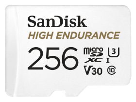   SANDISK MICRO SDXC KÁRTYA HIGH ENDURANCE 256GB,100 MB/S,C10,U3,V30