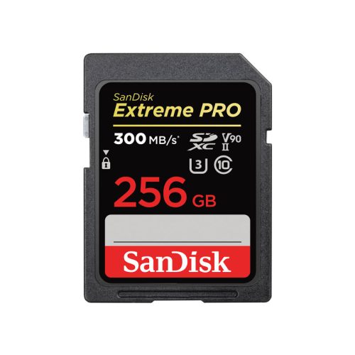 Sandisk 256GB SDXC Extreme Pro 300mb/s UHS-II CL10 V90 memóriakártya