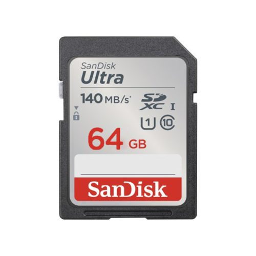 Sandisk 64GB SDXC Ultra kártya 140mb/s CL10 UHS-I