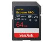 Sandisk 64GB Extreme Pro SDXC 300 MB/S olvasás 8K, V90, UHS-II memóriakártya