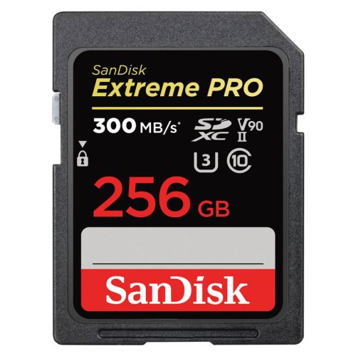 Sandisk 256GB Extreme Pro SDXC 300 MB/S, 8K, V90, UHS-II memóriakártya