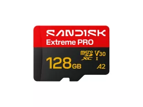  SanDisk Extreme Pro 128 GB microSDXC UHS-I memóriakártya, 250/120 MB/s sebességgel