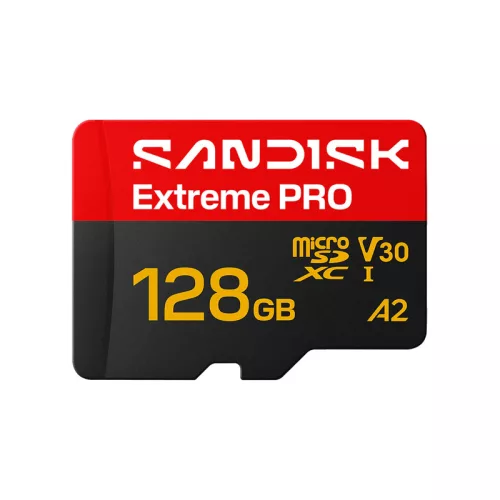 SanDisk Extreme Pro 128 GB microSDXC UHS-I memóriakártya, 250/120 MB/s sebességgel