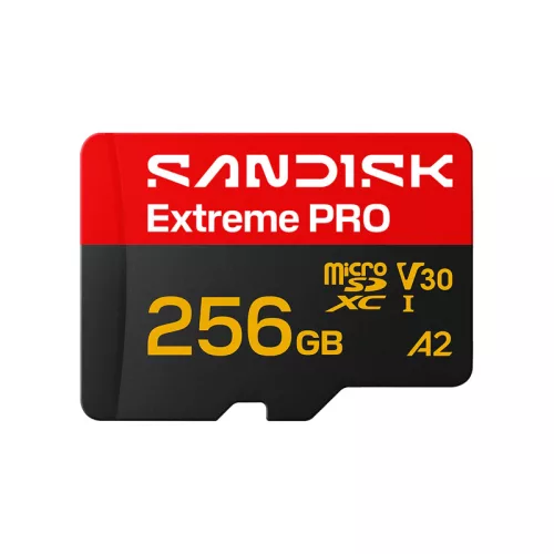 SanDisk Extreme Pro 256 GB microSDXC UHS-I memóriakártya, 250/170 MB/s sebességgel