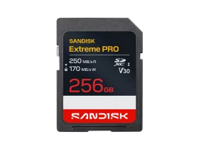   SanDisk Extreme Pro 256 GB SDXC UHS-I U3 V30 memóriakártya, 250/170 MB/s sebességgel